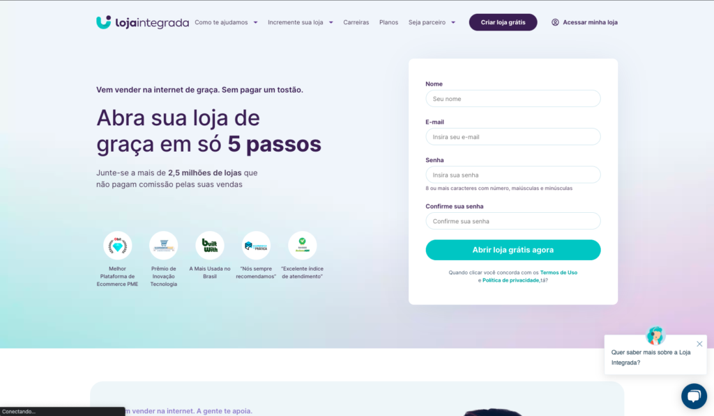 Crie uma loja virtual em menos de cinco minutos e aprenda a vender